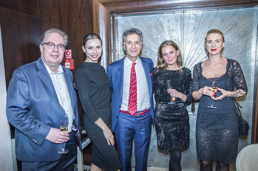 Valters Kronbergs, Managing Partner at Kronbergs Čukste LEVIN, Jana Tarasova, Representative of Mikhailov Gallery, Hamid Ladjevardi, Chairman of American Baltic Investments, Tatjana Harlamova, Representative of Mikhailov Gallery, Olesja Baltputne, Director of Mikhailov Gallery.