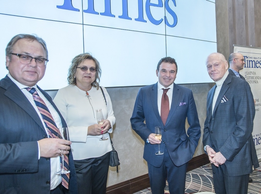 Sergey Peshkov, Olga Peshkova, Gene Zolotarev, Publisher of The Baltic Times, Valdis Birkavs, Former Prime Minister of Latvia