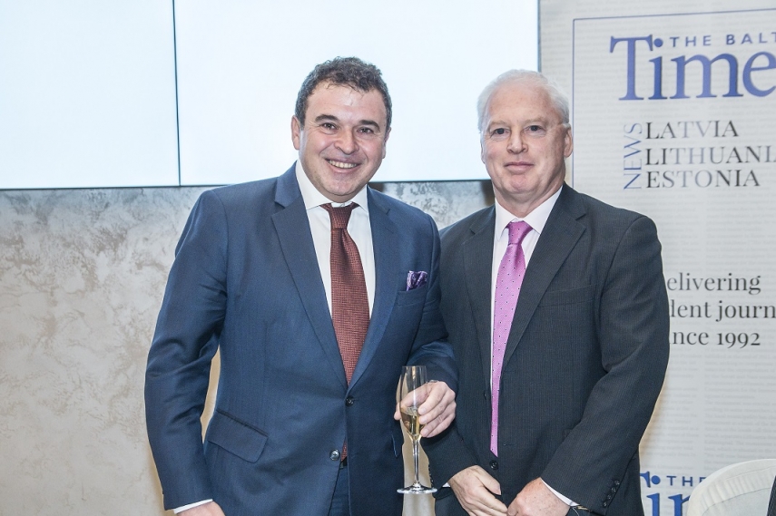 Gene Zolotarev, Publisher of The Baltic Times, His Excellency Mr. Jim Hennessy, Ambassador of Ireland in Latvia.