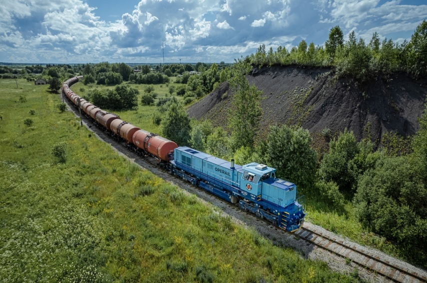 Photo: C30-M locomotive, built in Operail's Tapa depot, carrying freight (Author: Tanel Meos)